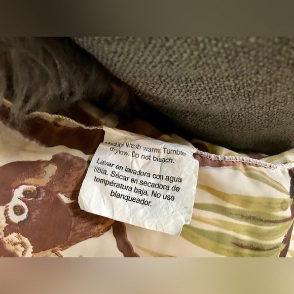 Vintage 90’s Spider Monkey Jungle Leaf Print XL Jumbo Pillow Body Pillow 53”X20” - Picture 10 of 11